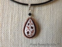 White Spring Vines Teardrop Earrings and Matching Necklace Pysanky Jewelry by So Jeo